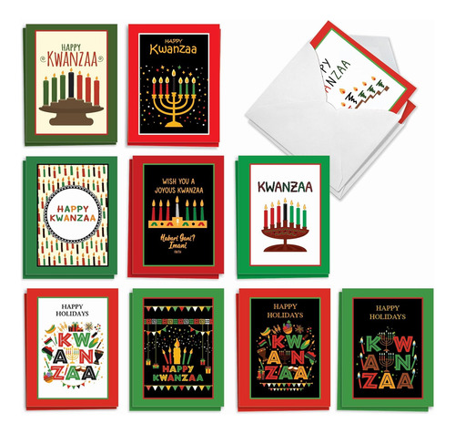 Juego De 20 Tarjetas De Notas Kwanzaa Surtidos De 4 X 5...