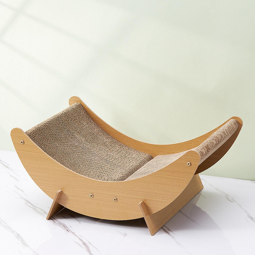 Cat Scratcher Cartón Sillón Cama Para Mascotas Con Soporte