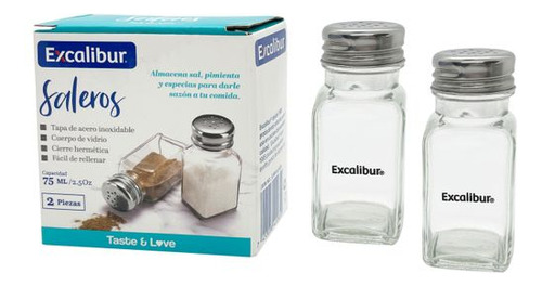 Set De Saleros De Vidrio De 25ml Excalibur Mayor Y Detal