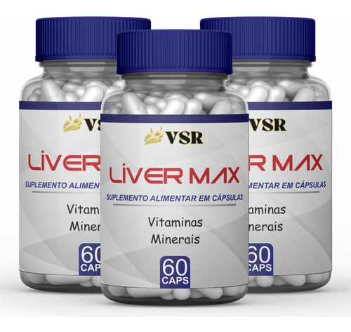 Kit 3 Livermax Vitaminas E Minerais 180 Capsulas