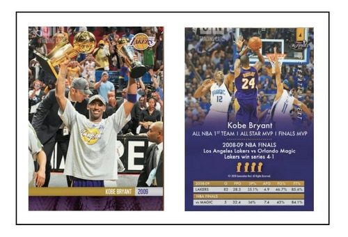 Kobe Bryant Los Lakers Nba Set 5 Campeonatos Tarjetas
