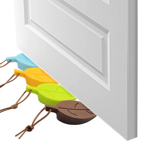 Tope De Piso Para Puerta Hoja Protector Seguridad Casa Ofici Color Amarillo