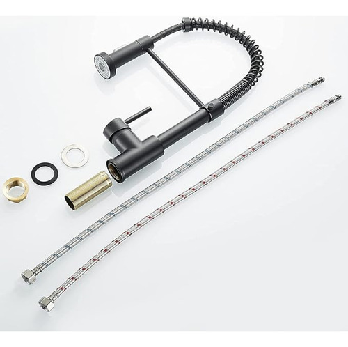 Grifo Multifuncional Extraíble Con Mezcla Y Giro 360° Negro-b Mate