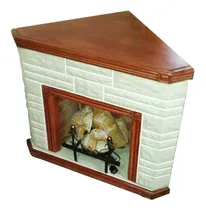 Comprar Hogar Esquinero Chico Simil Madera Sin Leños Simil Madera