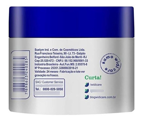 Widi Care Sete Óleos Máscara Nutritiva 300gr