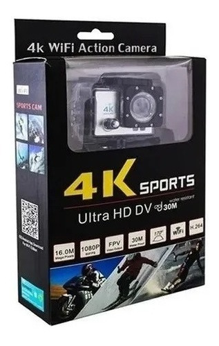 Imagen 2 de 4 de Camara Deportiva Accion 4k Ultra Hd Wifi Sumergible 30m
