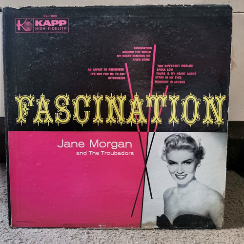 Disco Lp Jane Morgan And The Troubadors-fascination, Usa