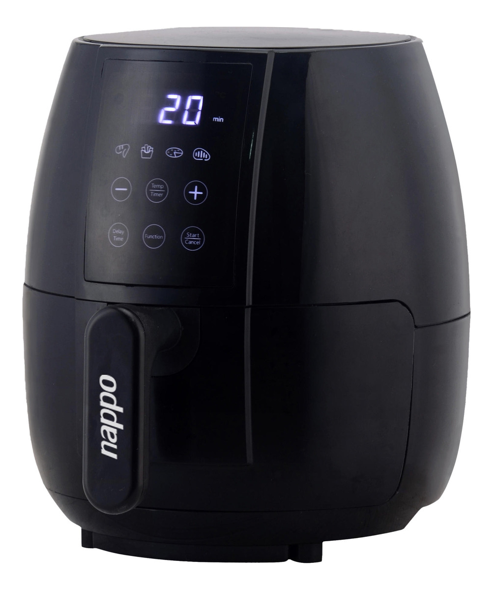Freidora Sin Aceite Nappo Digital 1000w 3.2l Panel Táctil Color Negro