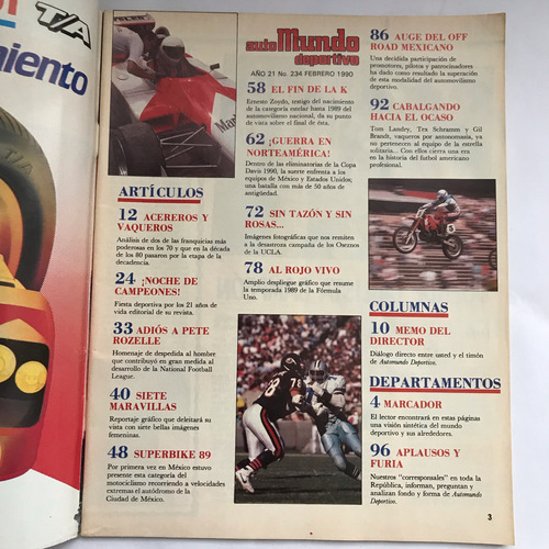 Vaqueros Y Acereros Revista Colección Automundo Deportivo 90 (Usado)