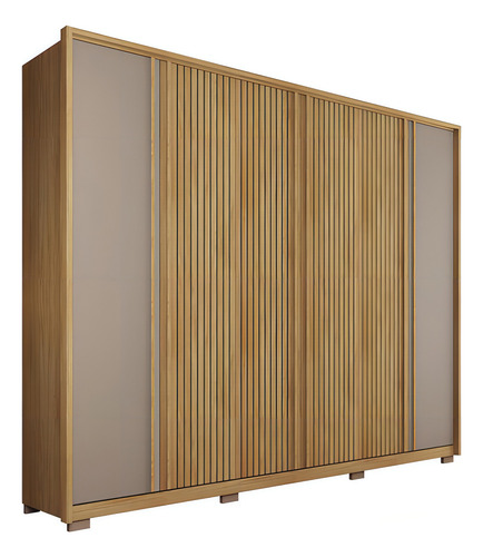 Guarda-roupa Casal Proximus 6 Portas 4 Gavetas Buriti/fendi