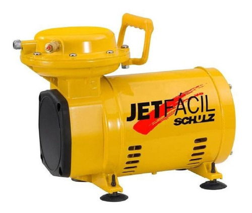 Compressor de ar mini elétrico portátil Schulz Hobby Jet Fácil monofásica 0.3hp 220V 50Hz amarelo