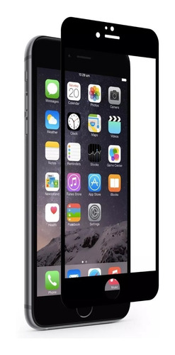 Mica 11d Cristal Templado Alta Negro iPhone 6/6s