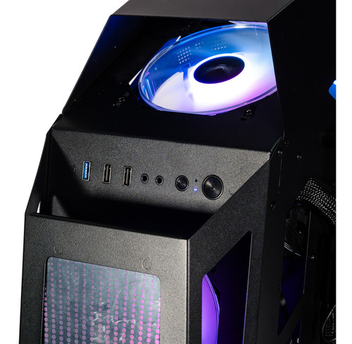 Gabinete Gamer Naceb Olympian Na-0641 Argb Cristal Templado Negro