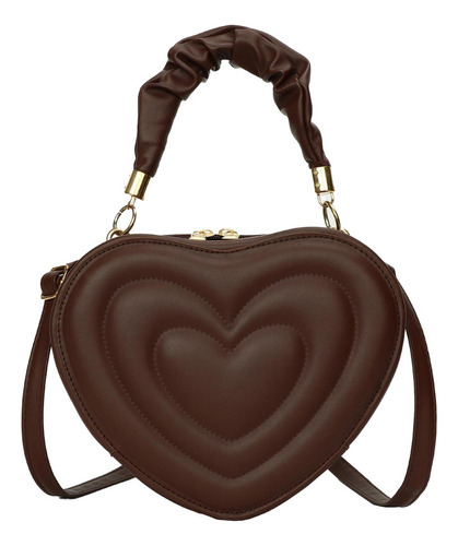Bolso De Hombro En Forma De Corazón, Bolso De Moda En Color