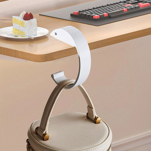 Gancho Para Coar Bolsos, Gancho Para Mesa, Blanco