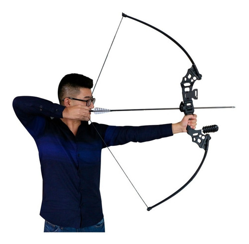 Arco E Flecha 40 Lbs Profissional Aluminio Longbow Recurvo