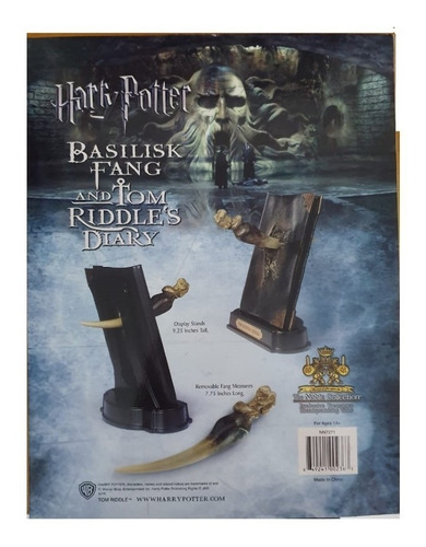 Harry Potter - Diário De Tom Riddle Com Dente De Basilisc
