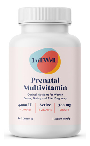 Fullwell Multivitaminico Prenatal Para Mujer, Formulado Por