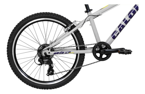Bicicleta Mtb Caloi Wild Aro 24 8v Suspensão Cinza
