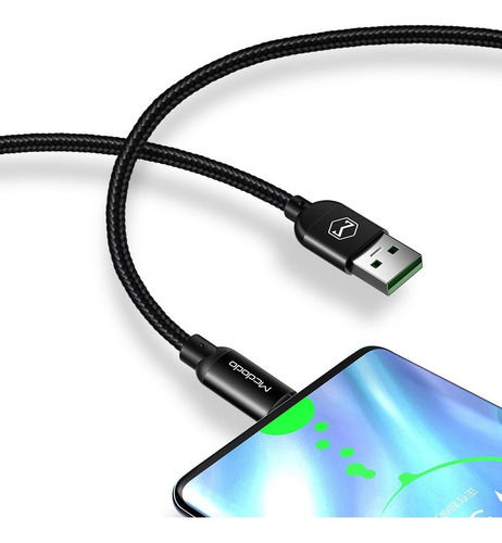 Cable Tipo C 1.2 M Carga Super Rapida 4.0 Mcdodo Color Negro