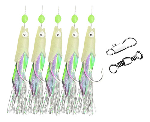 2 X 5x Aparejos De Pesca Luminosos Señuelos De 20mm X 9mm