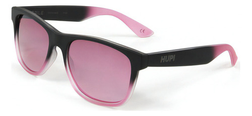 Óculos De Sol Hupi Brile Armação Preto/rosa Lente Rosa Cor Preto-rosa