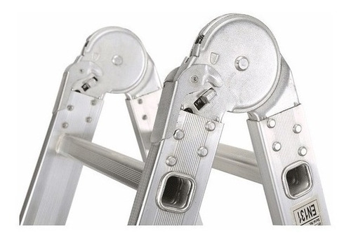 Escalera De Aluminio Articulada Plegable 16 Peldaños 4.7m
