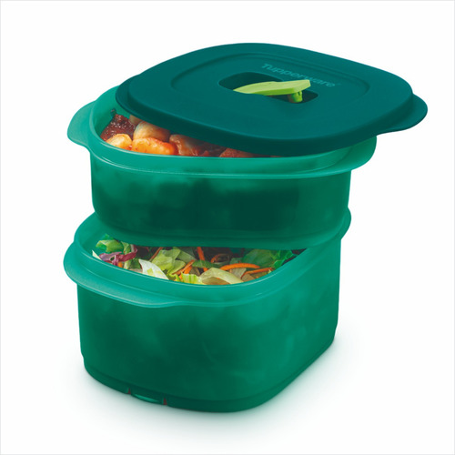 Tupperware | Cristalwave Square Generation 2 800 ml + 500 ml, color verde