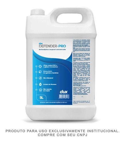 Imagem 2 de 2 de Espuma Antisséptica Para Mãos Dux Defender Pro - 5 Litros