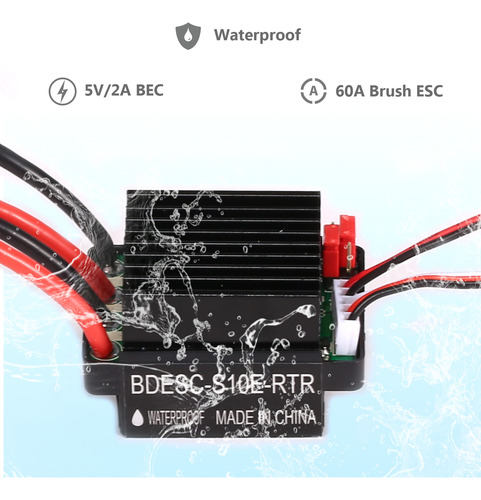 Motor Para Coche Rc Rc Crawler 27t Y 60a Esc Rc Hsp 540 Brus