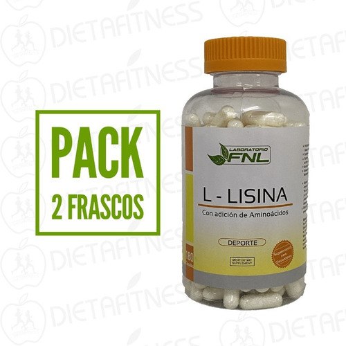 Lisina Fnl 180 Caps Lysine Aminoacidos Pack 2 Frascos Df