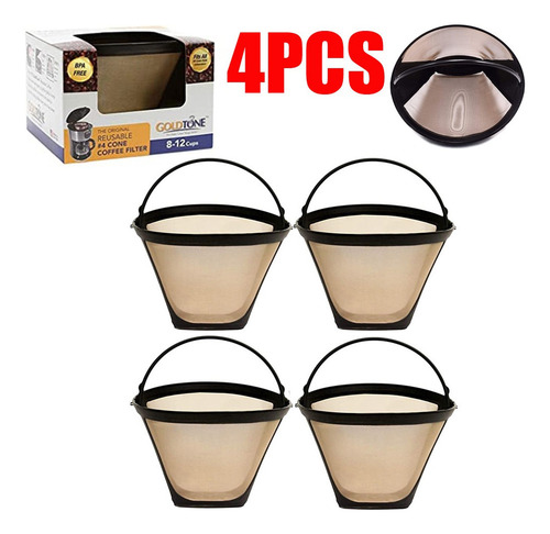 Filtros Reutilizables Para Cafetera De Cono N.° 4 Para Cafet