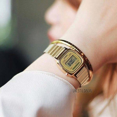 Imagen 4 de 4 de Reloj Casio La670wga Dorado Digital Retro La670w - Original