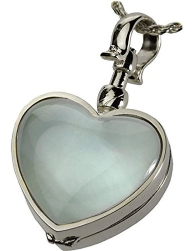 Memorial Gallery Victorian Glass Heart Locket Cremacion Joy