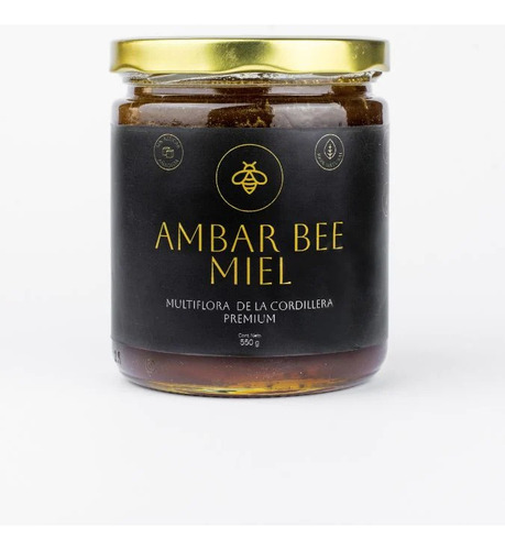 Miel líquida, se puede cristalizar Ambar Ghee Miel  Natural miel multifloral en frasco 550 g