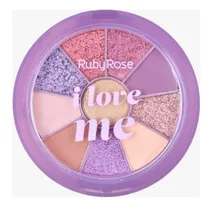 Comprar Paleta de sombras de ojos Ruby Rose Paleta de sombras rosa, lila, dorado, beige brillante, paleta de colores mate
