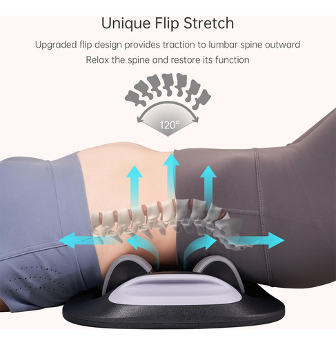 Masajeador De Espalda Baja Dispositivo Tracción Lumbar Con C Color