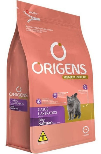 Ração Origens Premium Especial Gatos Castrados Salmão 1kg