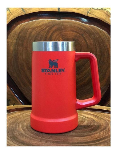 Caneca Térmica Chopp/cerveja Stanley Adventure 709ml Inox Cor Vermelho