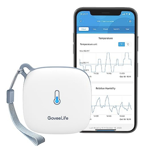 Termos Digital Inteligente Goveelife Termómetro Higrómetro I