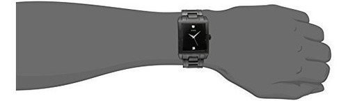 Imagen 2 de 3 de Guess Mens U12557g1 Classic Black Ip Rectangular Diamante Ac