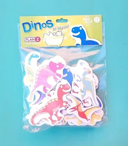 Dinos Al Agua Figuras De Goma Eva Para El Baño Sin Bolsa