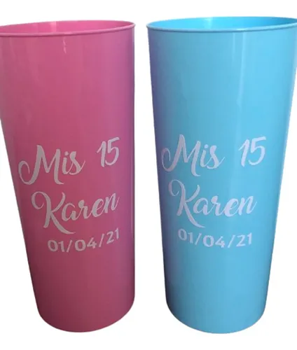 Vaso Plastico Trago Largo Personalizado Souvenirs Cumpleaños