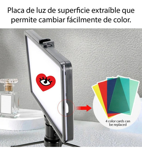 Panel De Fotografia Led Veoquiero Luz Estudio Colores Profesional Tripode 2mts