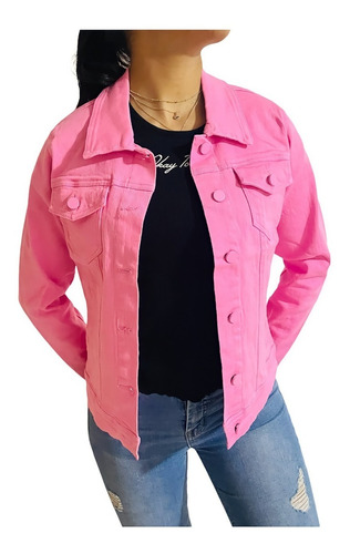 Chaqueta Jeans Mezclilla Colors Woman Mujer