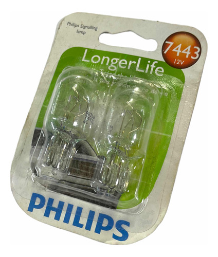 Pack 2x Foco Halógeno Philips Long Life 12v 7443 25/5.9w New