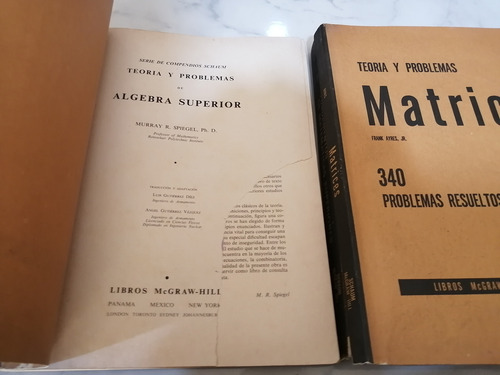 Libro. Fundamentos De Matemáticas Superiores. Schaum. +2 (Usado)