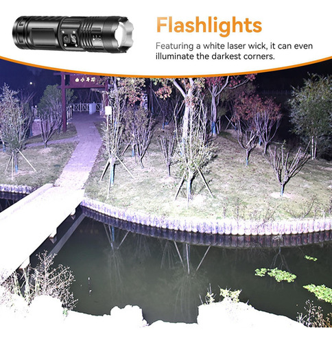 Linterna Altos Lúmenes Luces De Flash Recargables Led Linter