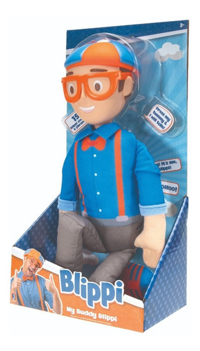 Peluche Muñeco Blippi Con 15 Sonidos Y Frases 45 Cm Edu