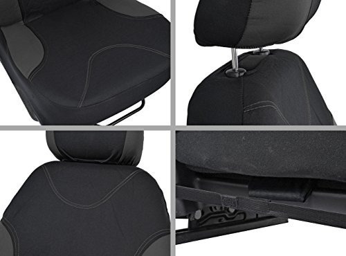 Imagen 6 de 6 de Cubiertas De Asiento De Coche Negro De Corte De Carbón De Bd